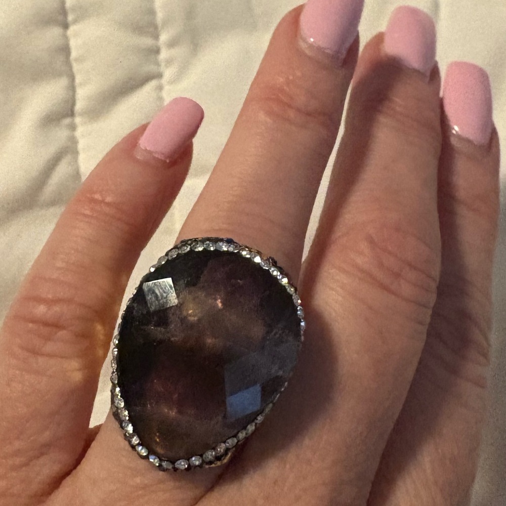 Deep Purple Gemstone Cocktail Ring